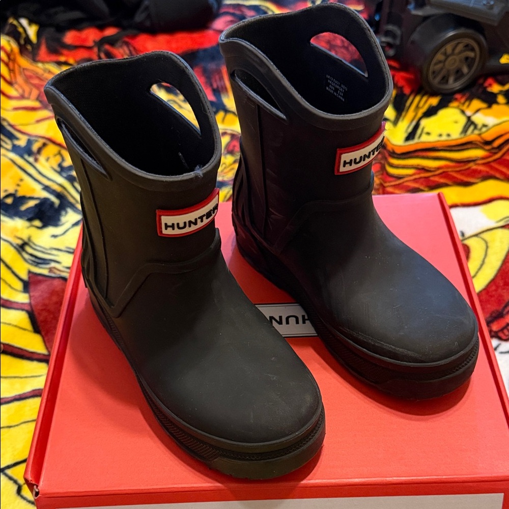 Hunter Kids Black Rain Boots